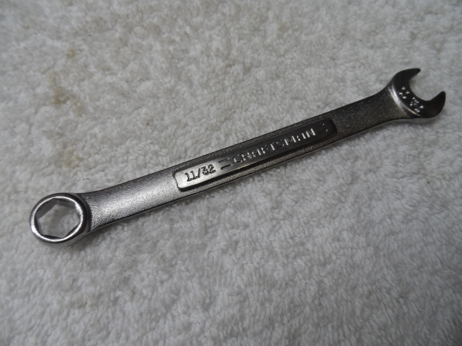 Craftsman SAE Satin Combination Wrench, 6pt, USA NOS, 11/32″ – Part # 44399