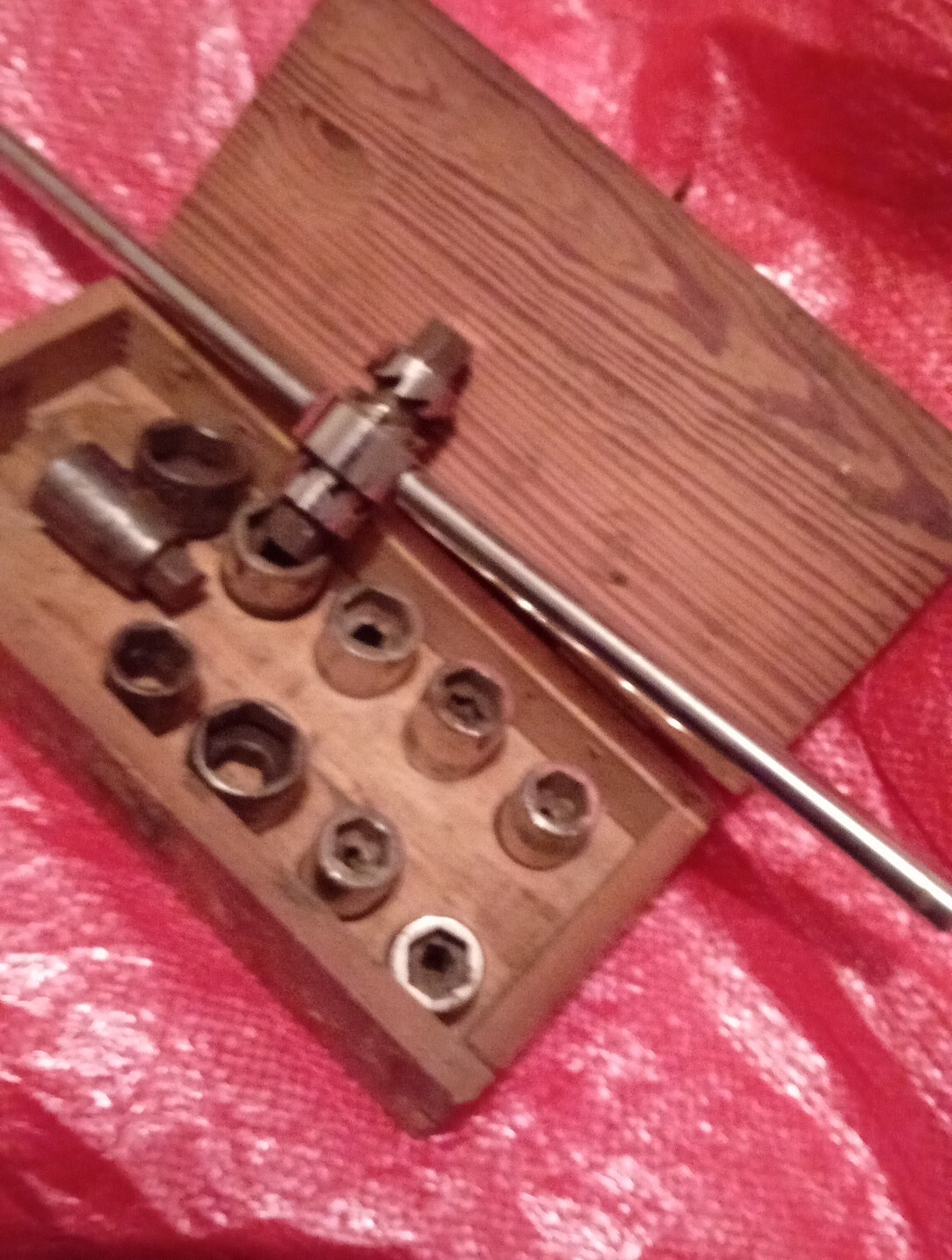 VINTAGE ODDITTY RARISH RATCHET SET WOODEN CASED BILLING TOOL COMPANY C/D good