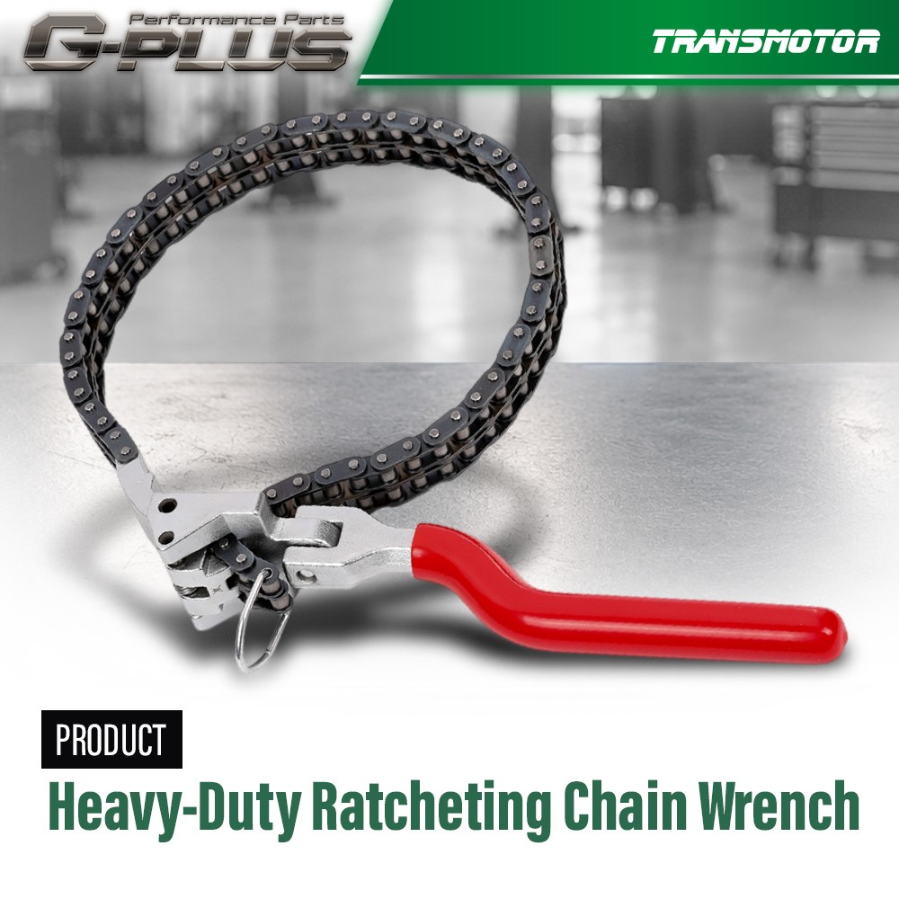 Heavy-Duty Ratcheting Chain Wrench Oil Filter Change Pipe Fittings 60-160mm
