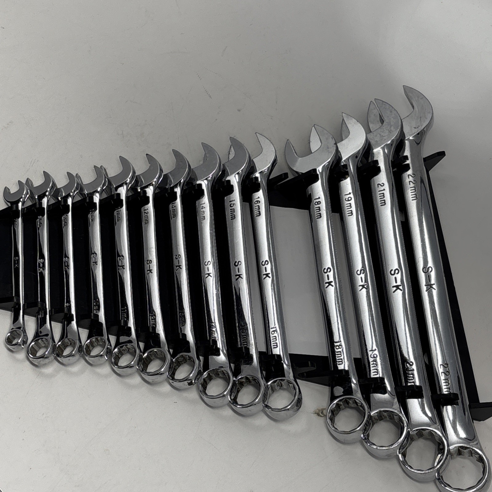 SK S-K Tools 14 Pcs Metric Combo Wrench Set SuperKrome Polished 7MM to 22MM READ