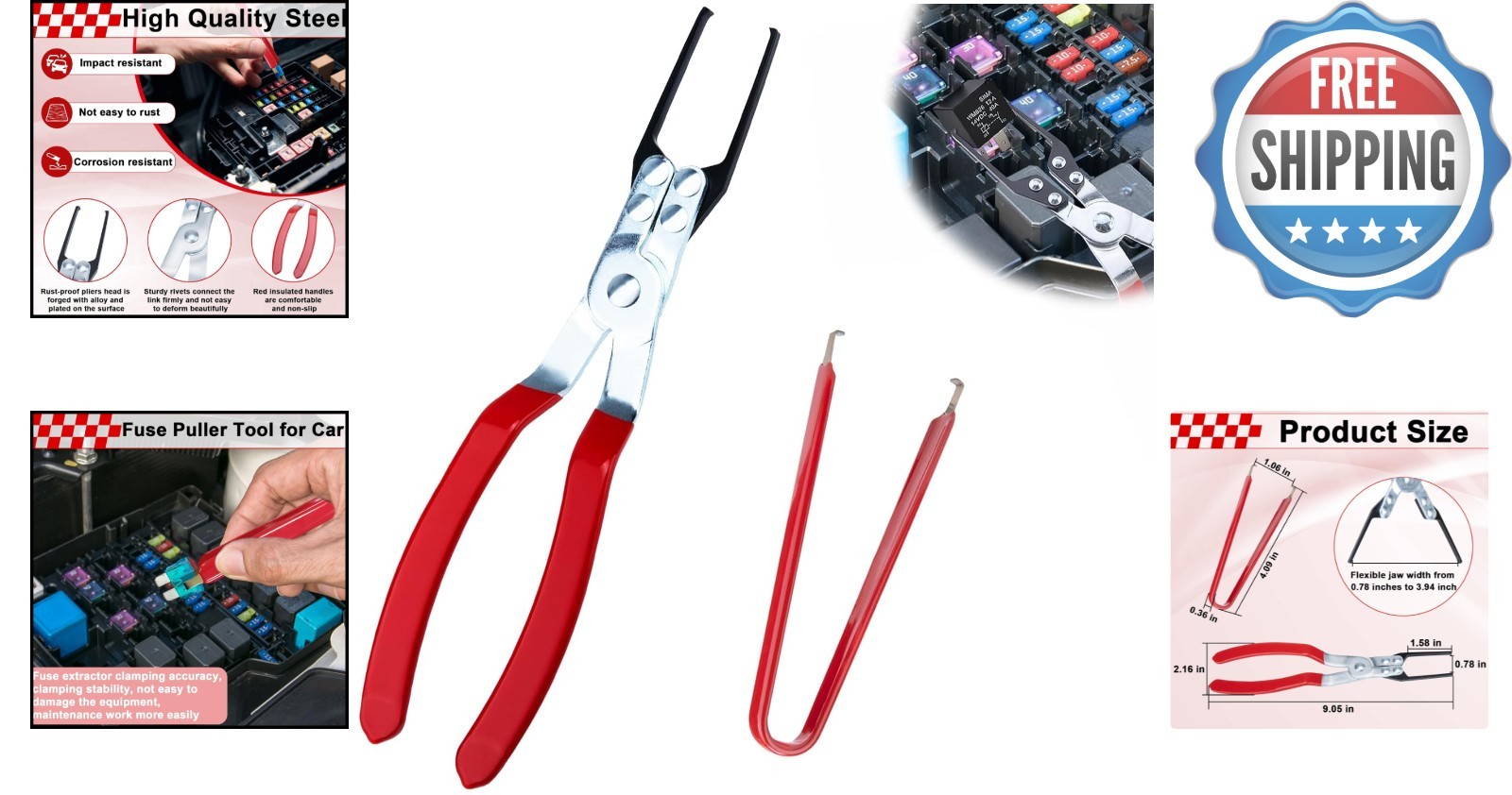 Insulated Relay Puller & Fuse Tool Set – Effortless Car Component Removal
