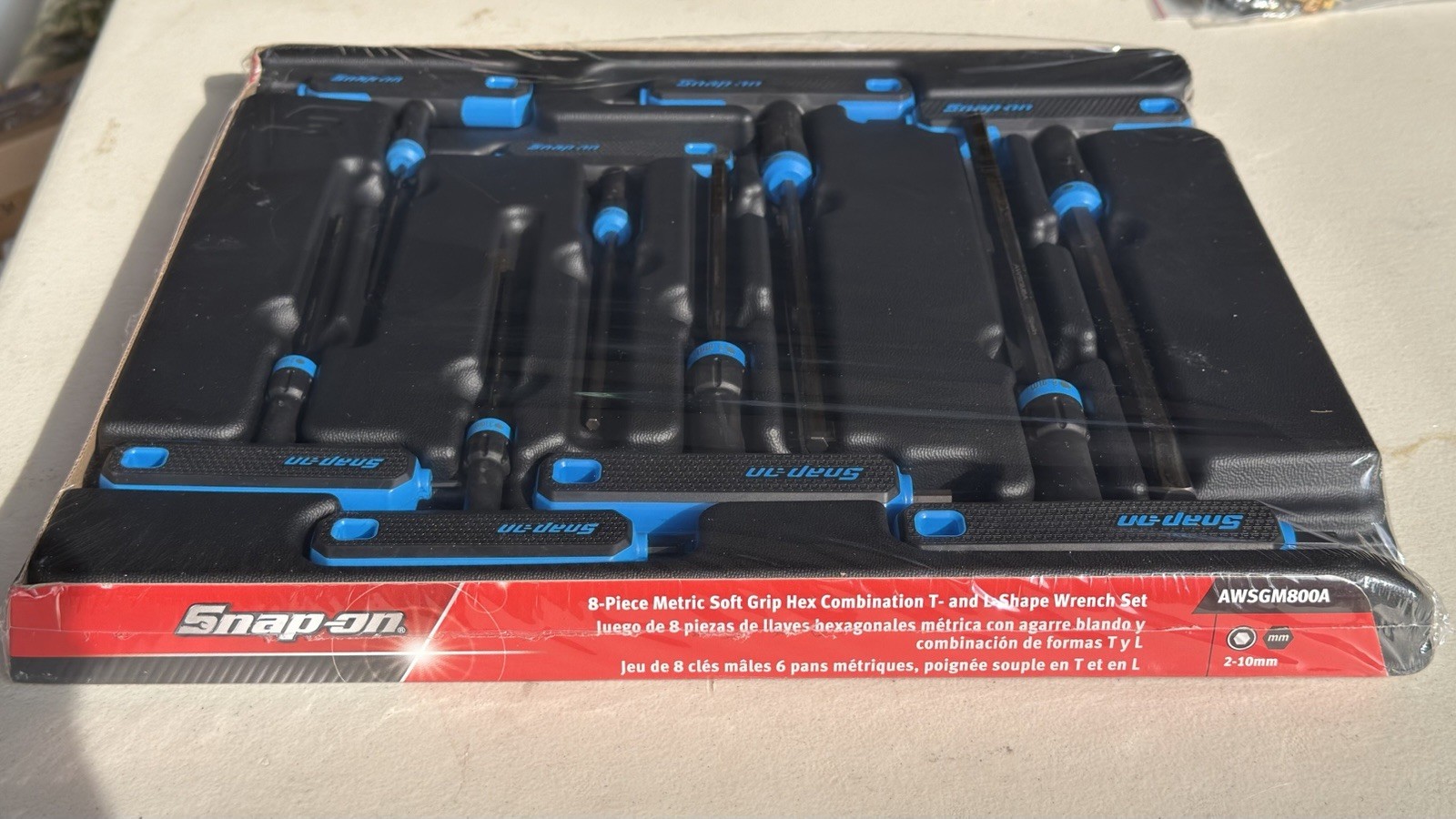 Snap On AWSGM800A Metric T-Shaped Combination Hex Wrench Set Black