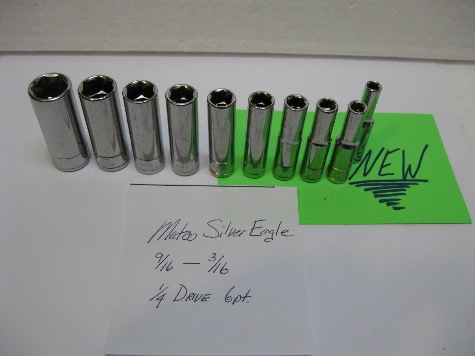 Matco Silver Eagle tools 1/4 drive DEEP sockets sold each NEW! sae