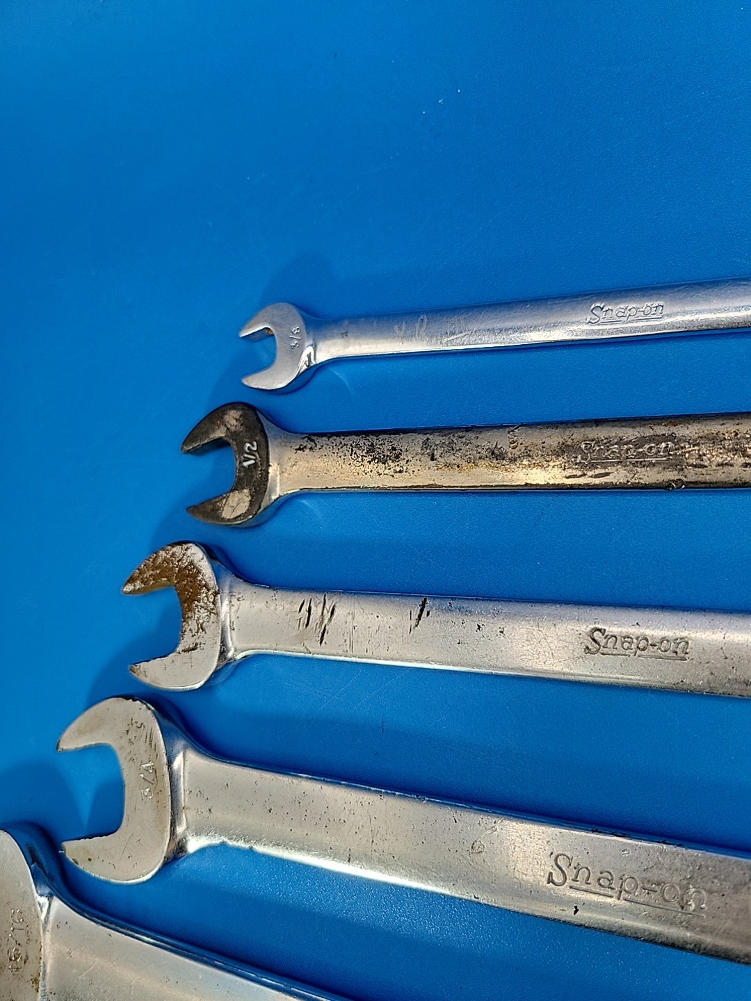 Snap-on Tools Combination Wrench Set 3/8″ to 15/16″ OEX Ser 12 Pt 5 Pcs S-12-1
