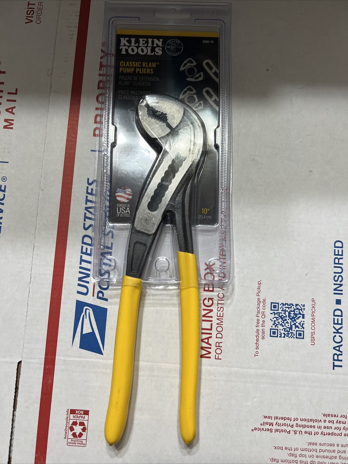 Klein Tools D505-10 Classic Klaw Pump Pliers 10” – NEW – FREE SHIPPING!