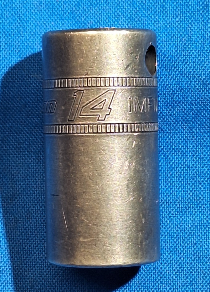 Snap-On IMFMS14 3/8″ drive SEMI DEEP Metric 14mm 6 point impact socket