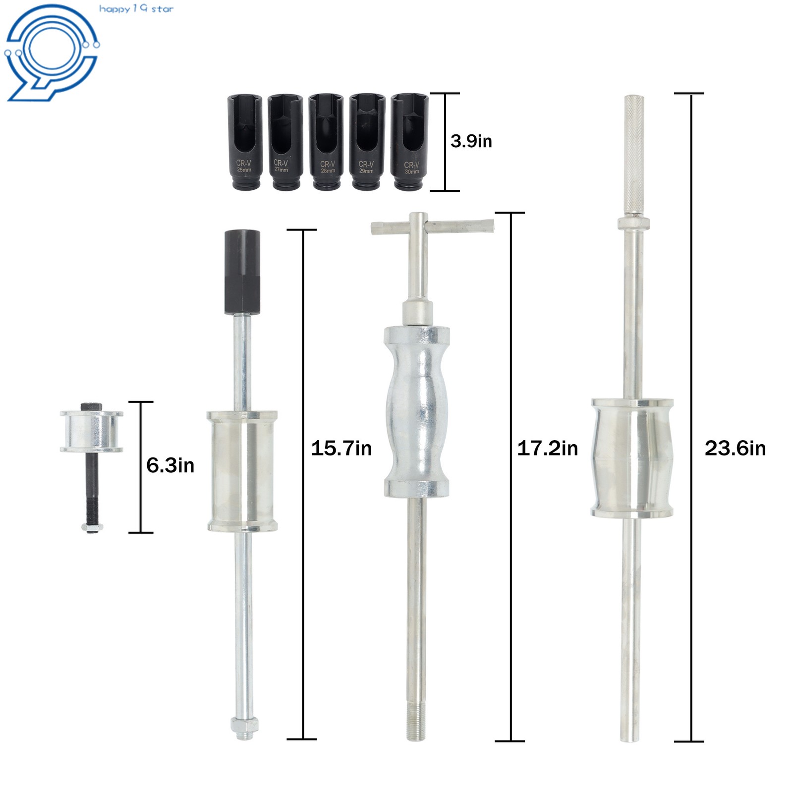 40Pcs Universal Diesel Injector Remover Slide Hammer Puller Extractor Kit