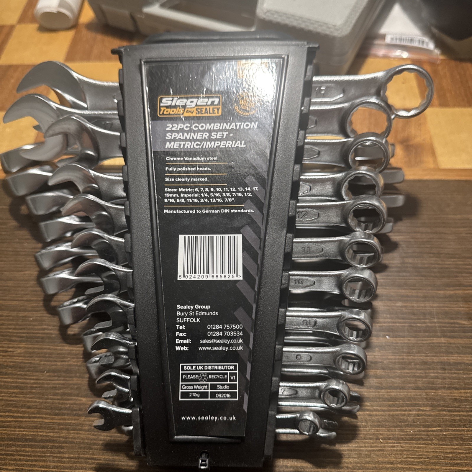 Siegen Combination Spanner Set 22 Piece Metric/Imperial Combination Ring Spanner
