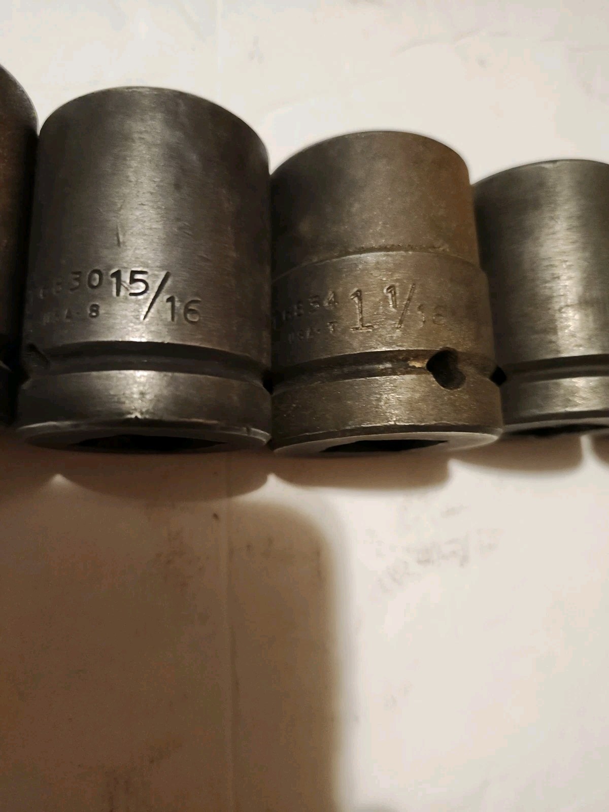 7 Wright Tool 3/4 Impact Socket Lot 13/16 7/8 15/16 1 1/8,1 1/16,1 1/4