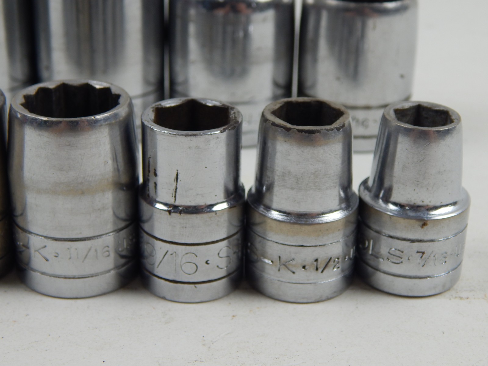 SK Professional Tools 1/2″ Drive 13pc Shallow Chrome Socket Set 7/16″ to 1-1/4″