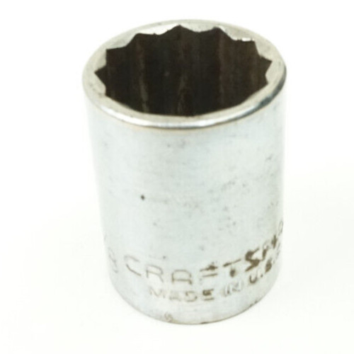 Craftsman -G- 7/8″ 12 Point Shallow Chrome Socket 1/2″ Drive 47512 USA