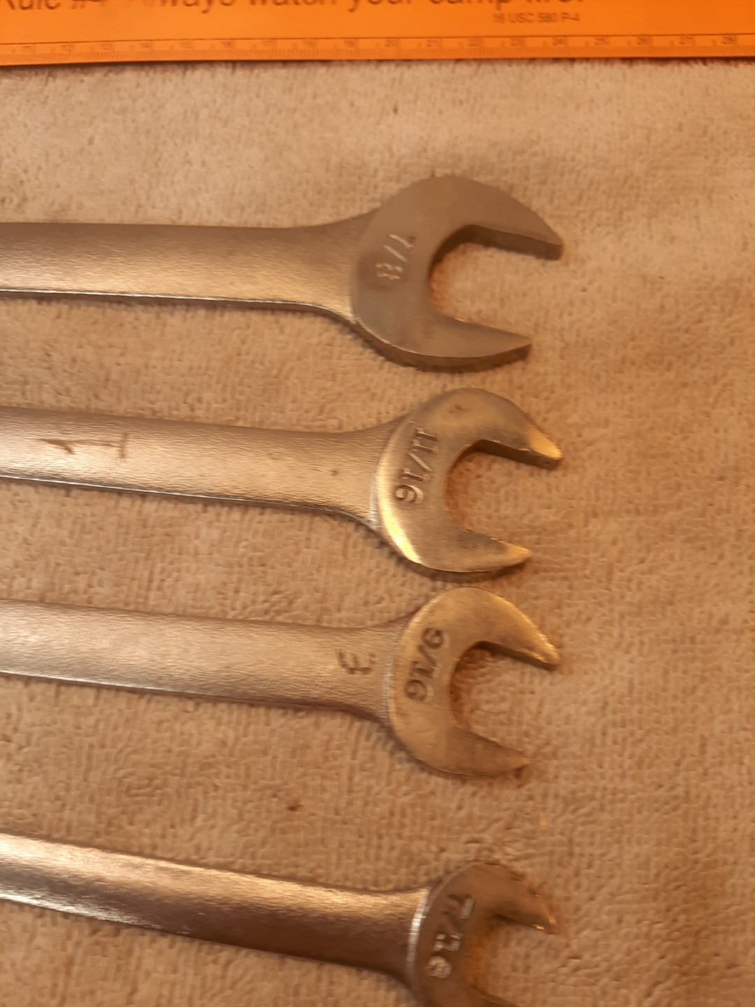 Vintage Craftsman 4pc SAE Tappet Wrench Set -V- 44475. 44474, 44473, 44472, USA