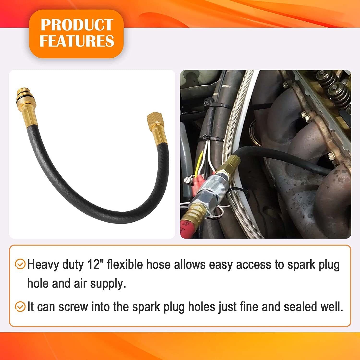 19700 Air Operated Valve Spring Holder 12″ Flexible Hose Power Hose Tool Holding