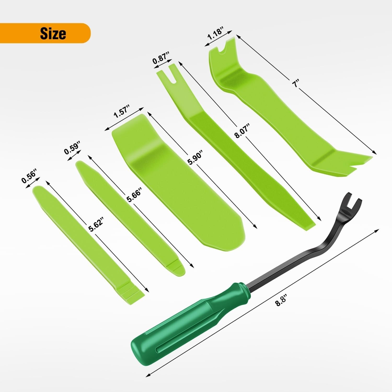 Impact-Resistant 6PCS No-Scratch Trim Tools for Hassle-Free Car Modifications