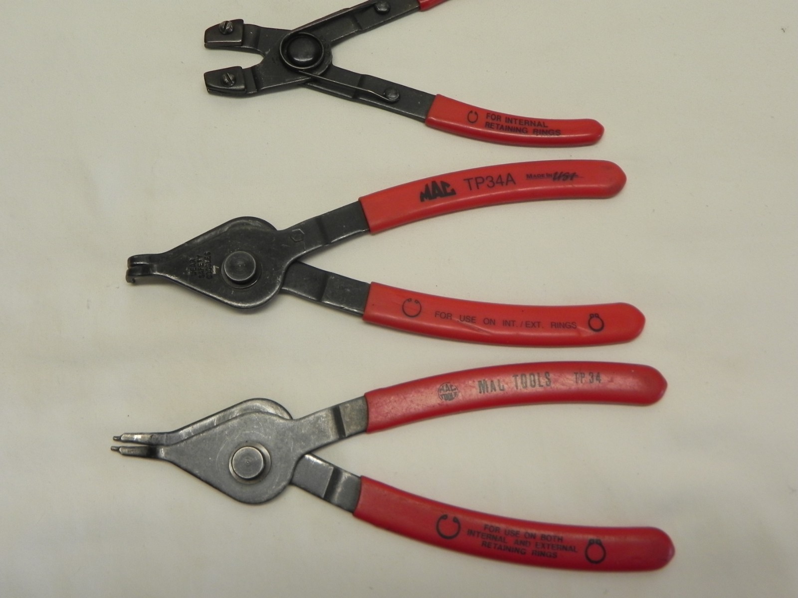 Mac 4 Piece Snap Ring Pliers Set Red
