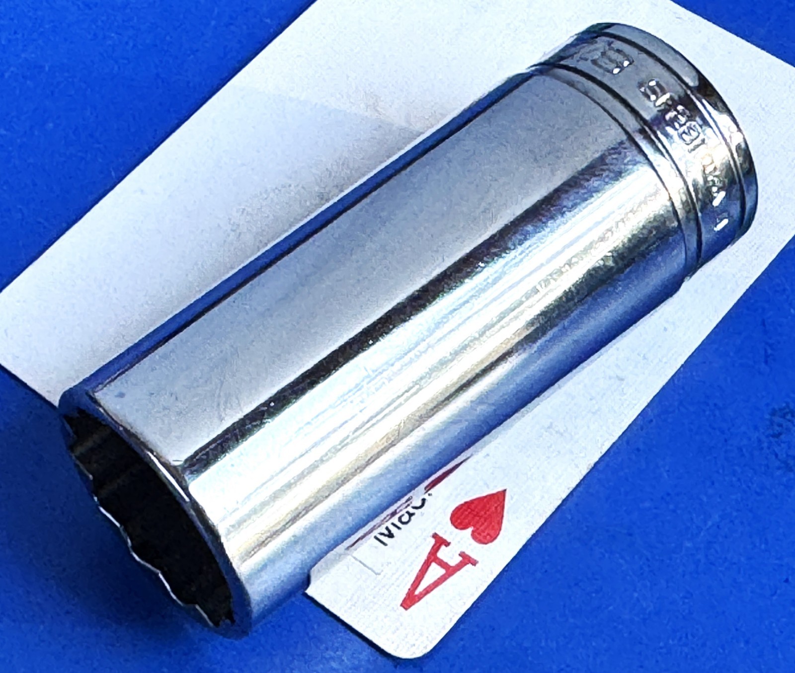 Snap-on Tools 3/8″ drive SAE 7/8″ Deep Chrome 12-point Socket wrench SF281 NEW
