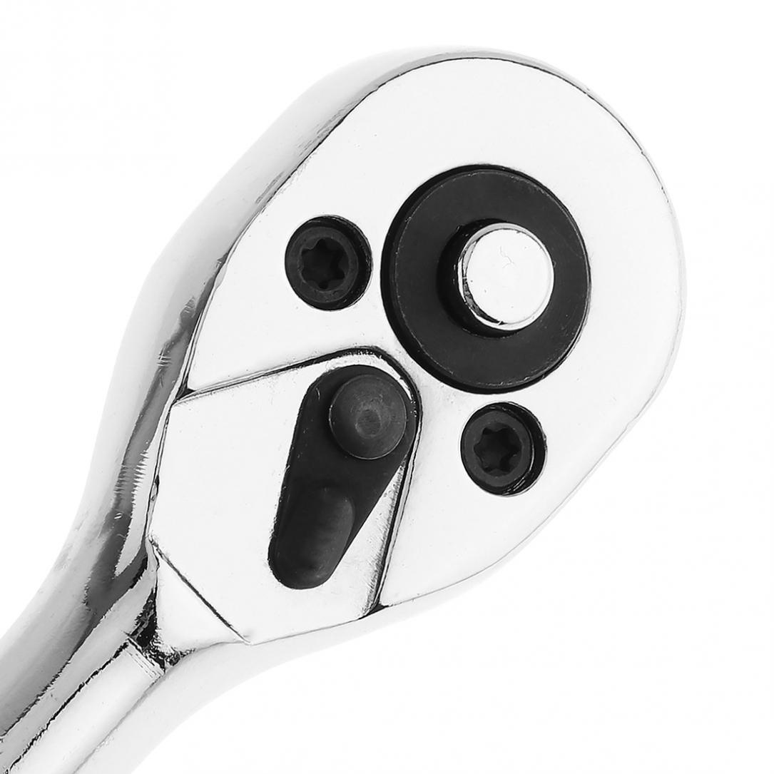 1/4-Inch Drive Ratchet Handle Socket Wrench, 24-Tooth, Quick-release Reversible