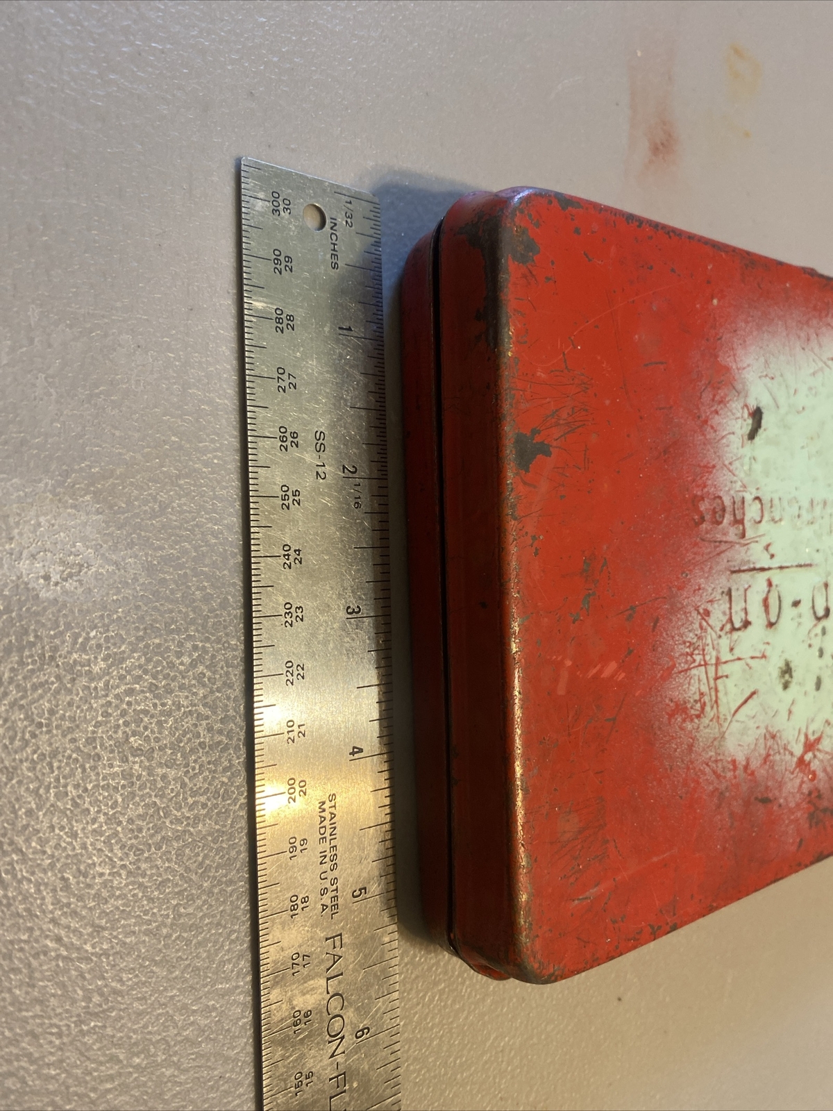Snap-on#KRA275-Small, 8”x5-1/2×1”-Metal Tool Box (Box Only No Tools)-USA-Vintage