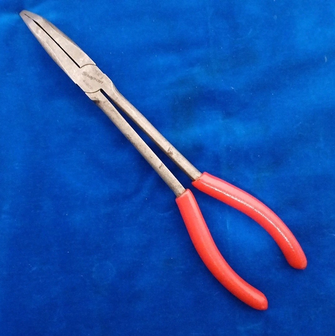 Snap-on 411BCP Long Reach 45 Degree Angle Needle Nose Pliers