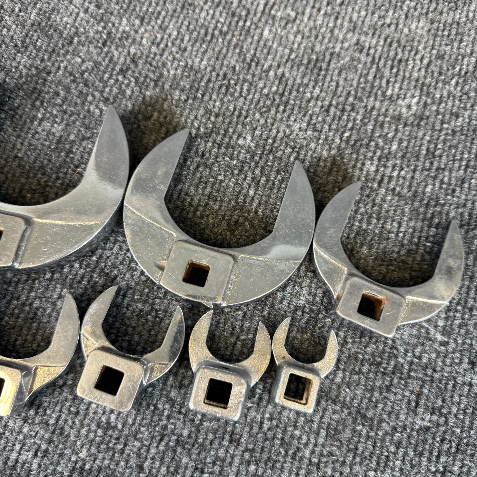 Snap-on CrowFoot 3/8″ Drive Open End Set of 10 USA Made 2″ 2 1/4″ 2 1/2″