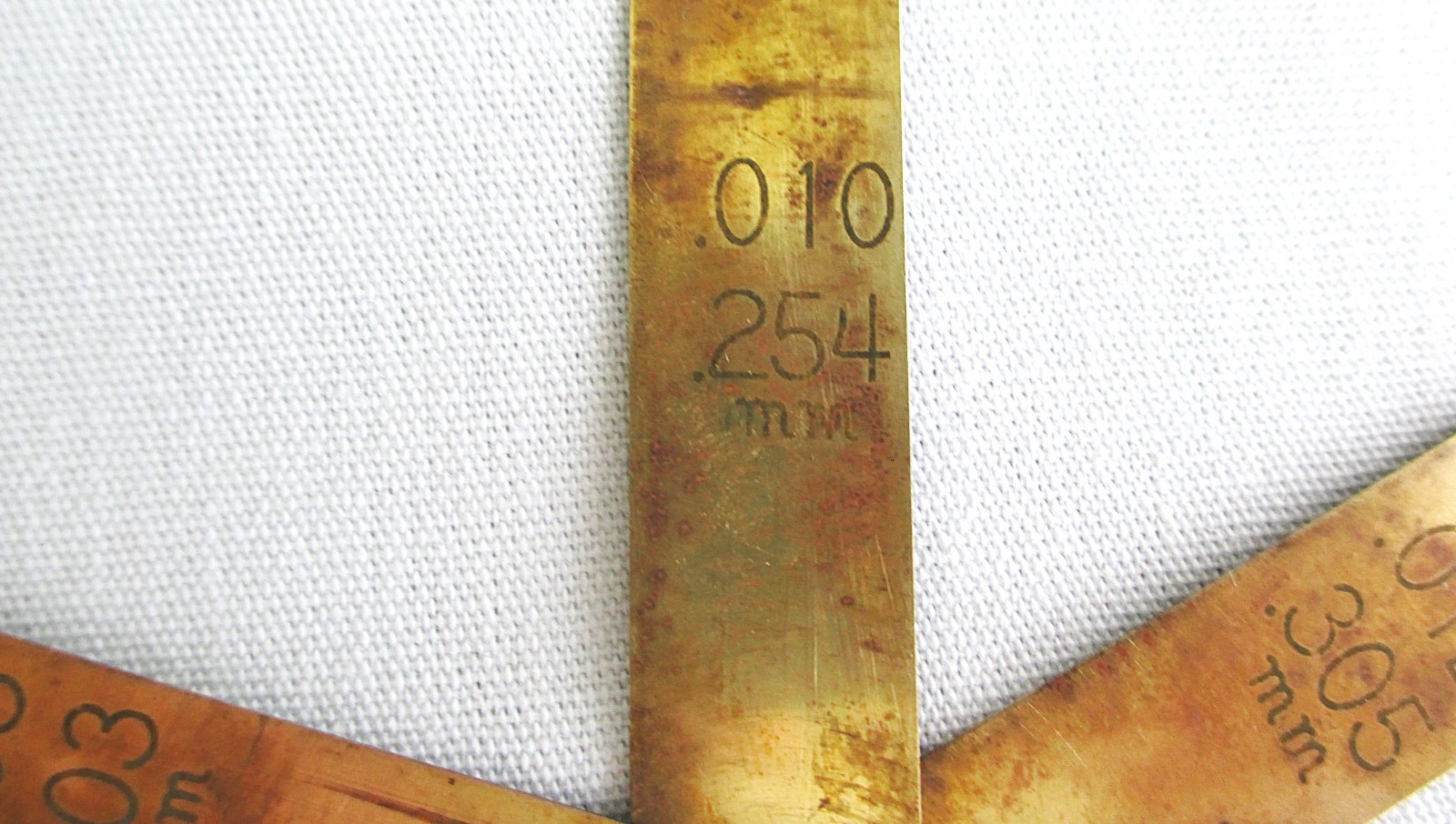 Vintage Brass Feeler Gauge 0.006, 0.008, 0.010, 0.012, 0.014 and 0.016 inches