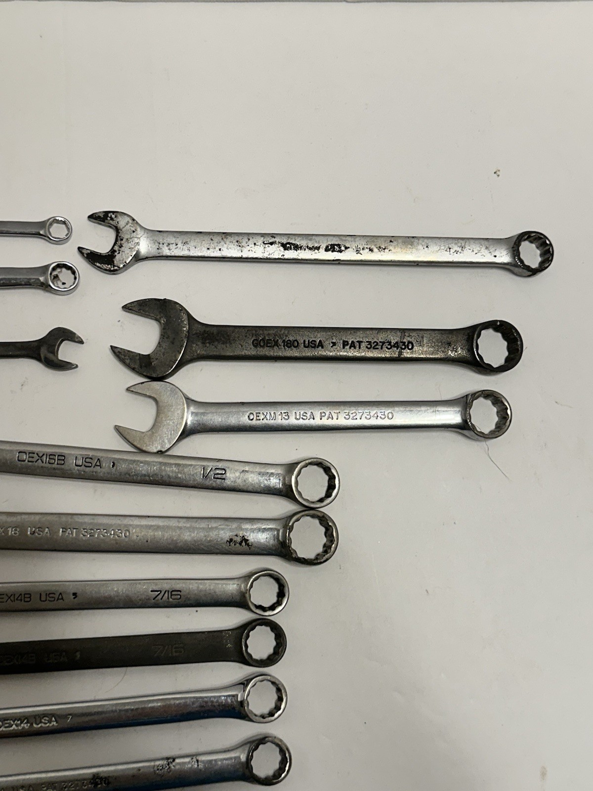 Snap On Mixed Lot Of 18 Wrenches.