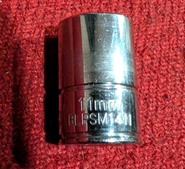 Blue Point Tools BLPSM1411 6 Point 1/4″ Drive 11mm Shallow Metric Socket GUC