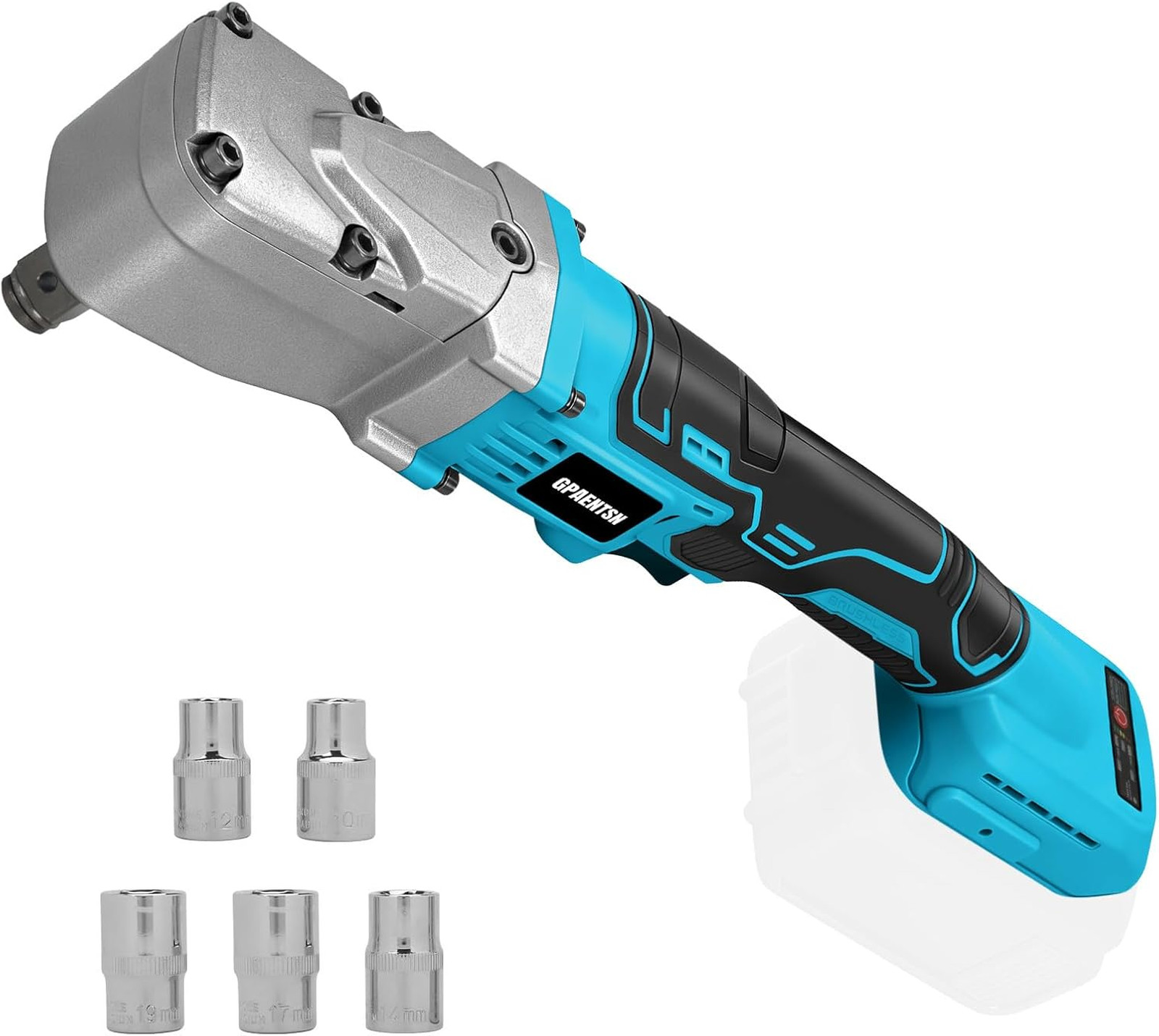 Electric Right Angle Impact Wrench Compatible with Makita 18V Battery, 1/2″ 206