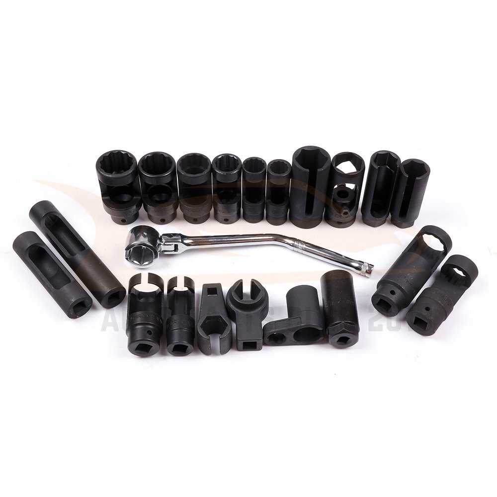 21pc Automotive Master Oxygen O2 Sensor & Special Sending Unit Socket Set