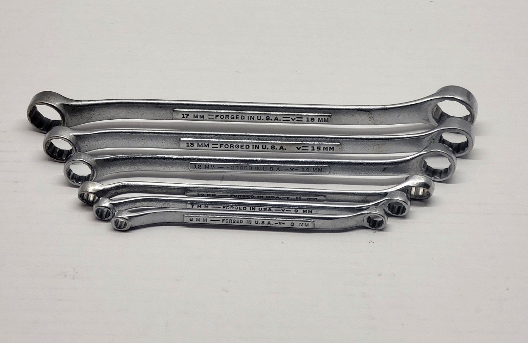 Set of 6 Pc. USA Craftsman 6-19MM Offset Box Wrench Set-OEM Skip 16/18MM.
