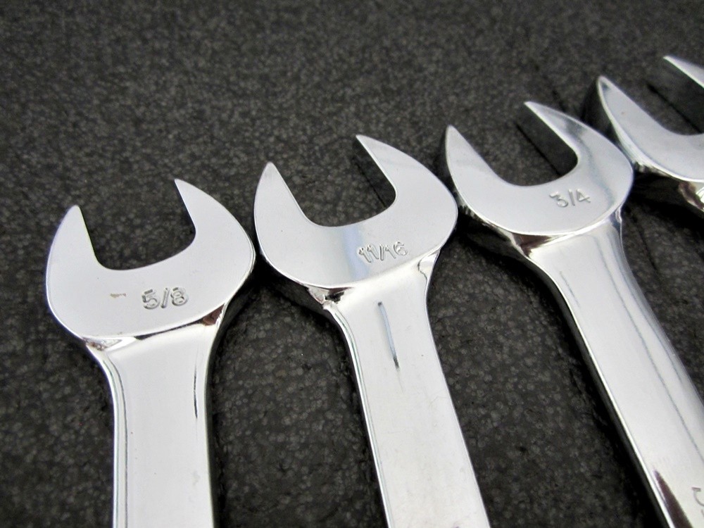 Vintage Snap-on 6pc Stubby Combination Wrenches 5/8″ to 15/16″ Underline USA
