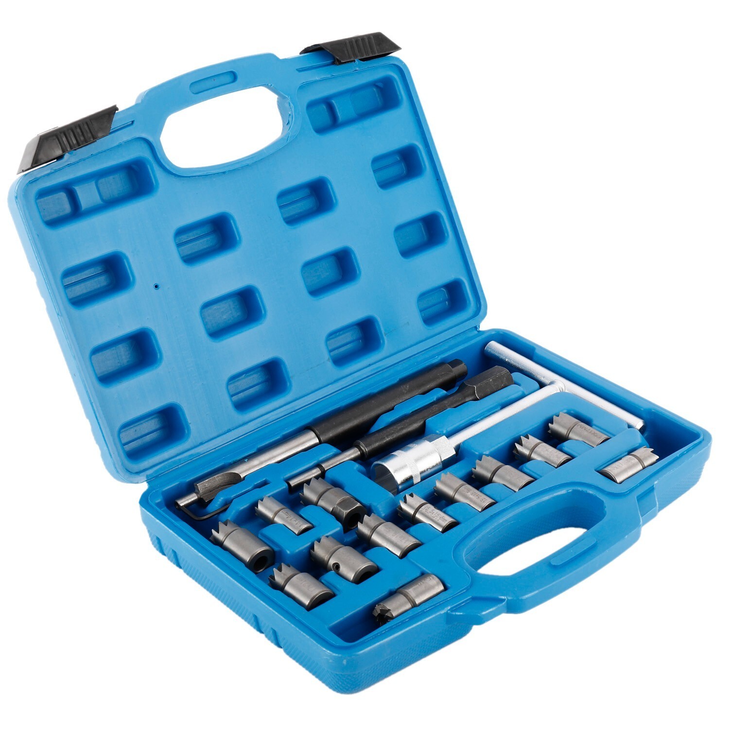 17Pc Diesel Injector Seat Cutter Cleaner Tool or BMW Mercedes-Benz Renault Ford