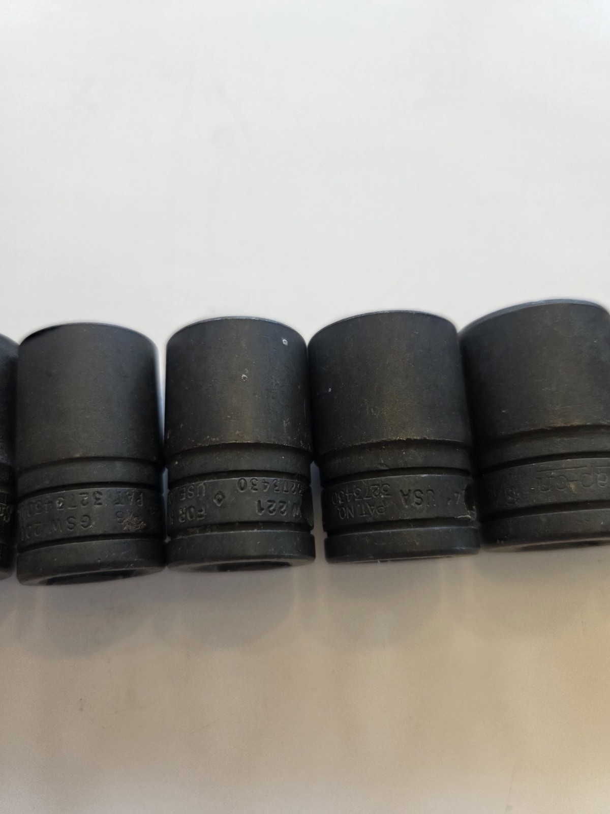 Snap On Tools 9 Piece 1/2″ Drive Industrial Finish 12 Point SAE Socket Set NICE