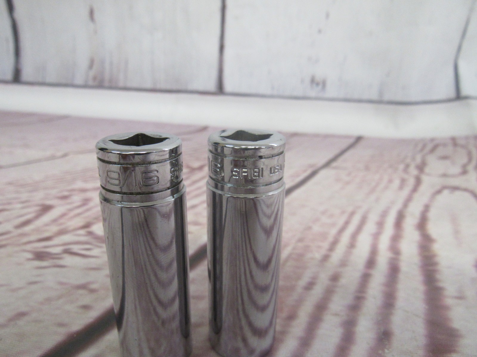 Snap-On Lot of 3/8″ Drive-SFS, SFSM, SF Deep SAE 6 Point Chrome Sockets