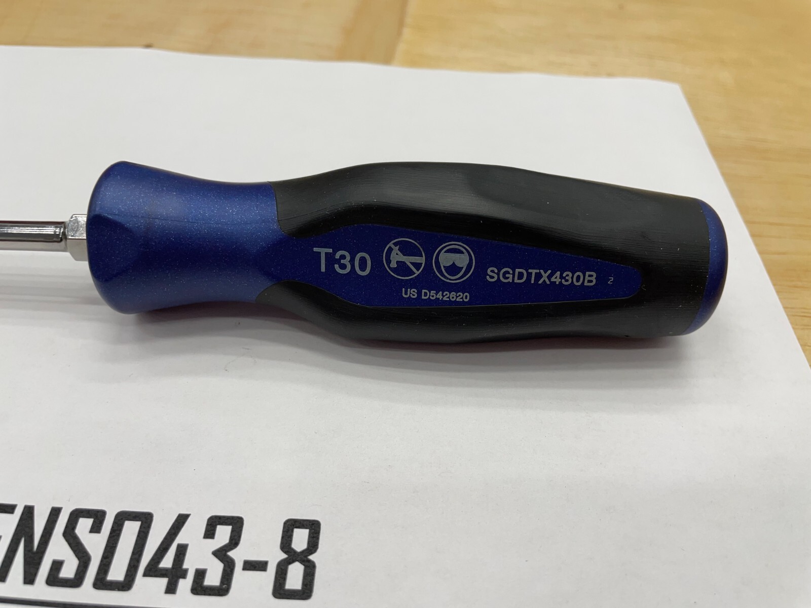 Snap-on Tools USA NEW POWER BLUE T30 Soft Grip Torx Screwdriver SGDTX430BMB