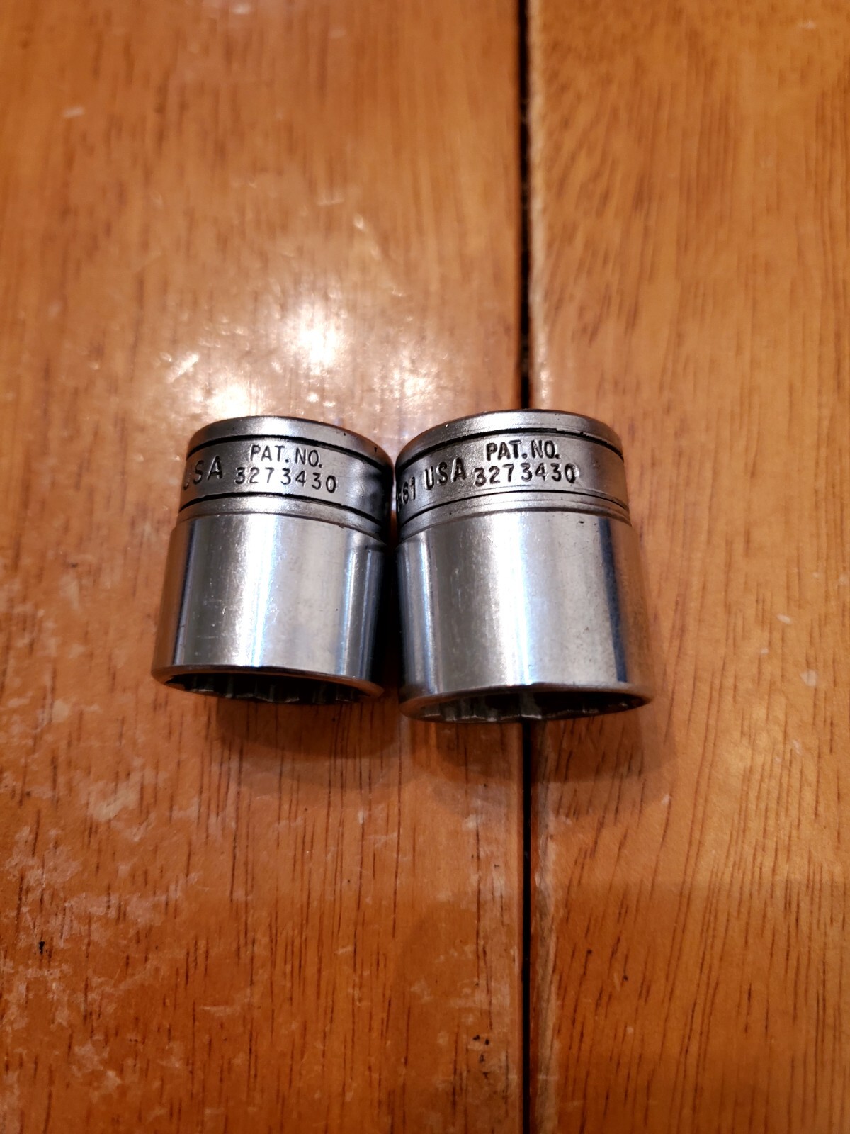 Snap On 3/8″ Drive 3/4″ 13/16″ 12PT Shallow Chrome Sockets Lot Of 2