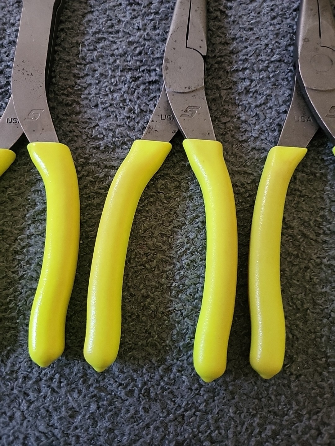 Snap on Tools 5 Piece Hi-Viz Yellow Pliers Set