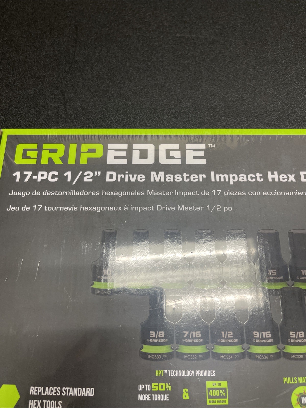 Grip Edge Tools MIHC17S 17 Piece Master 1/2″ Drive Impact RPT Hex Driver Set