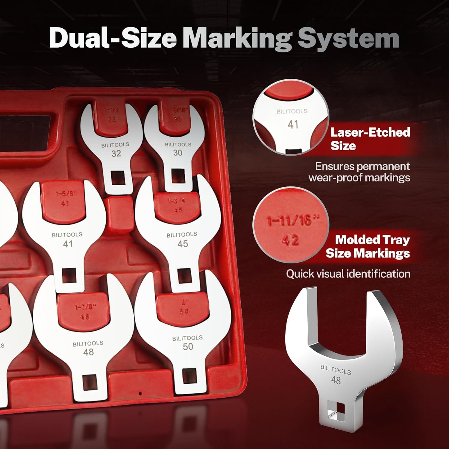Jumbo Crowfoot Wrench Set, 1/2″ Drive, Metric, 27-50mm