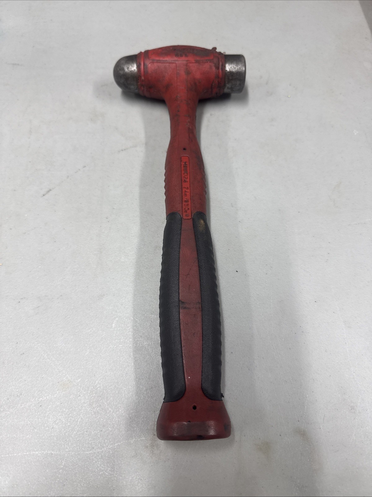 Snap On Tools 24oz. Ounce Ball Peen Dead Blow Hammer Red HBBD24 Made in USA