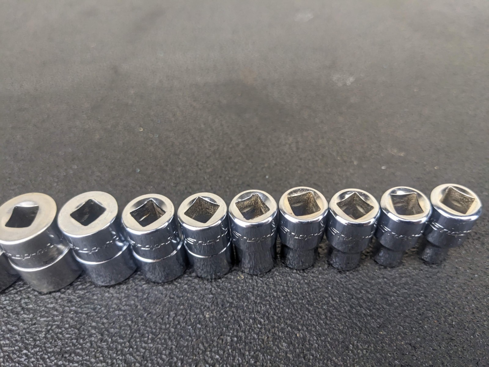 #bp484 Snap-on Tools 110TMDY USA 10pc 1/4″ Drive SAE Shallow 12pt Socket Set