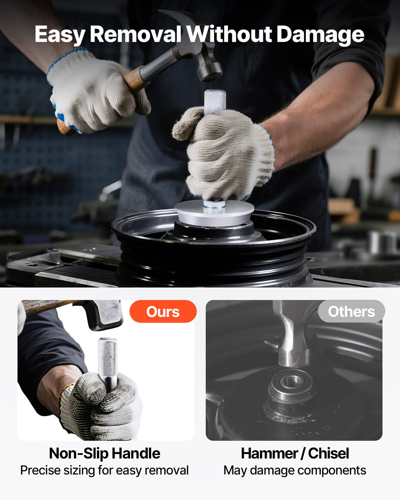 VEVOR Bearing Press Kit Bushing Bearing Seal Driver Removal Tool Set 10 Pcs Case