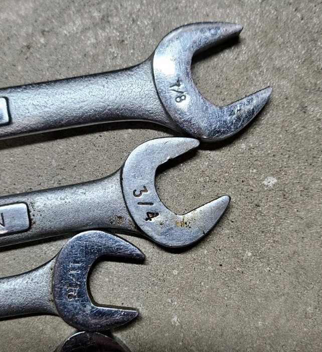 Craftsman V Vanadium 9 Piece Open Box End Wrench Set SAE