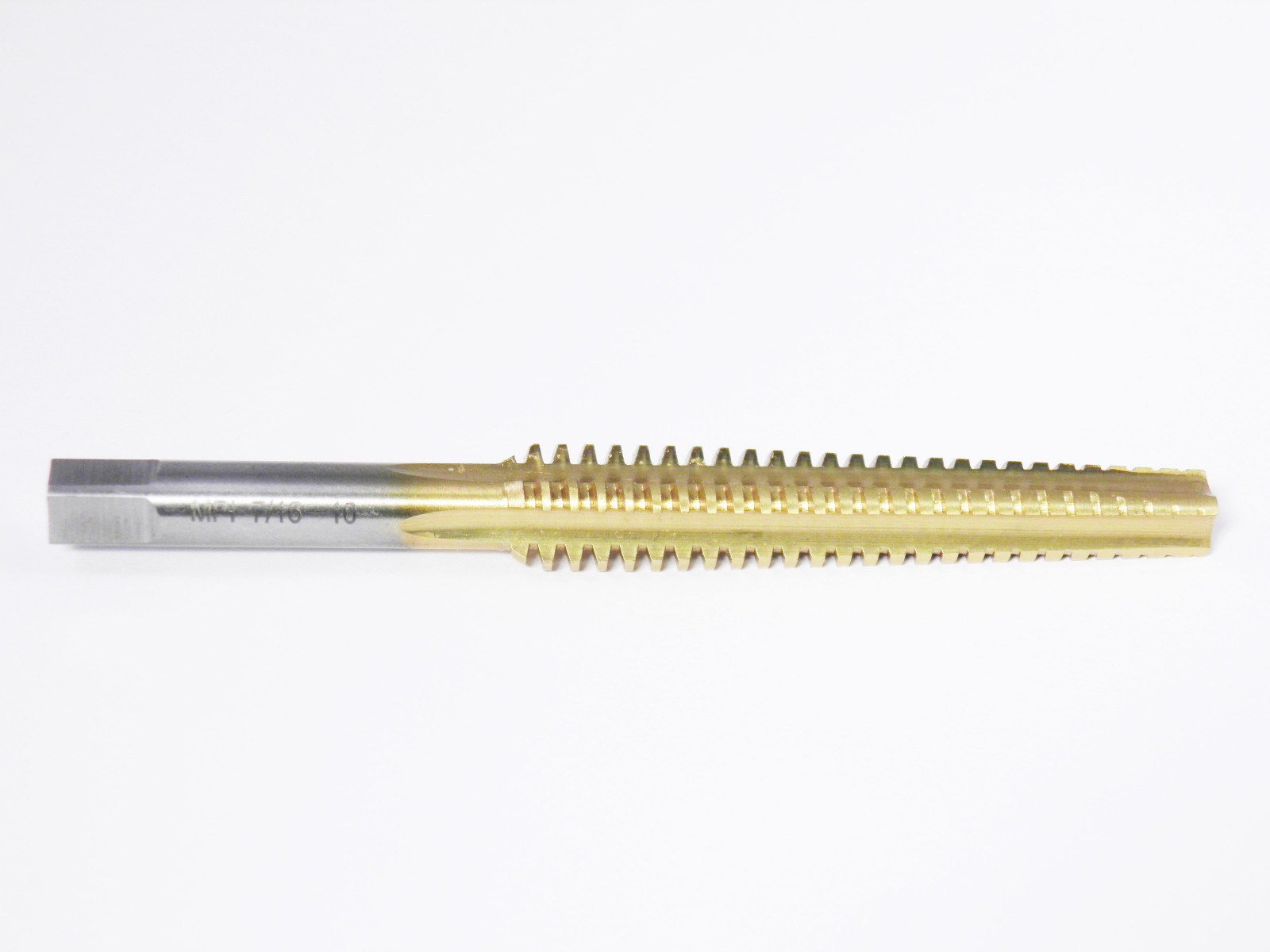 ACME Tap 7/16″ 10tpi High Speed Steel Left or Right Hand Titanium nitride Coated