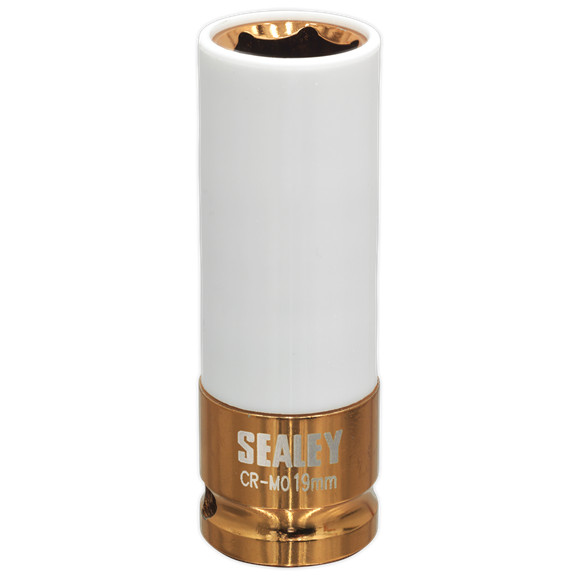 Sealey SX03019 Alloy Wheel Chrome Molybdenum Impact Socket 19mm 1/2″Sq Drive