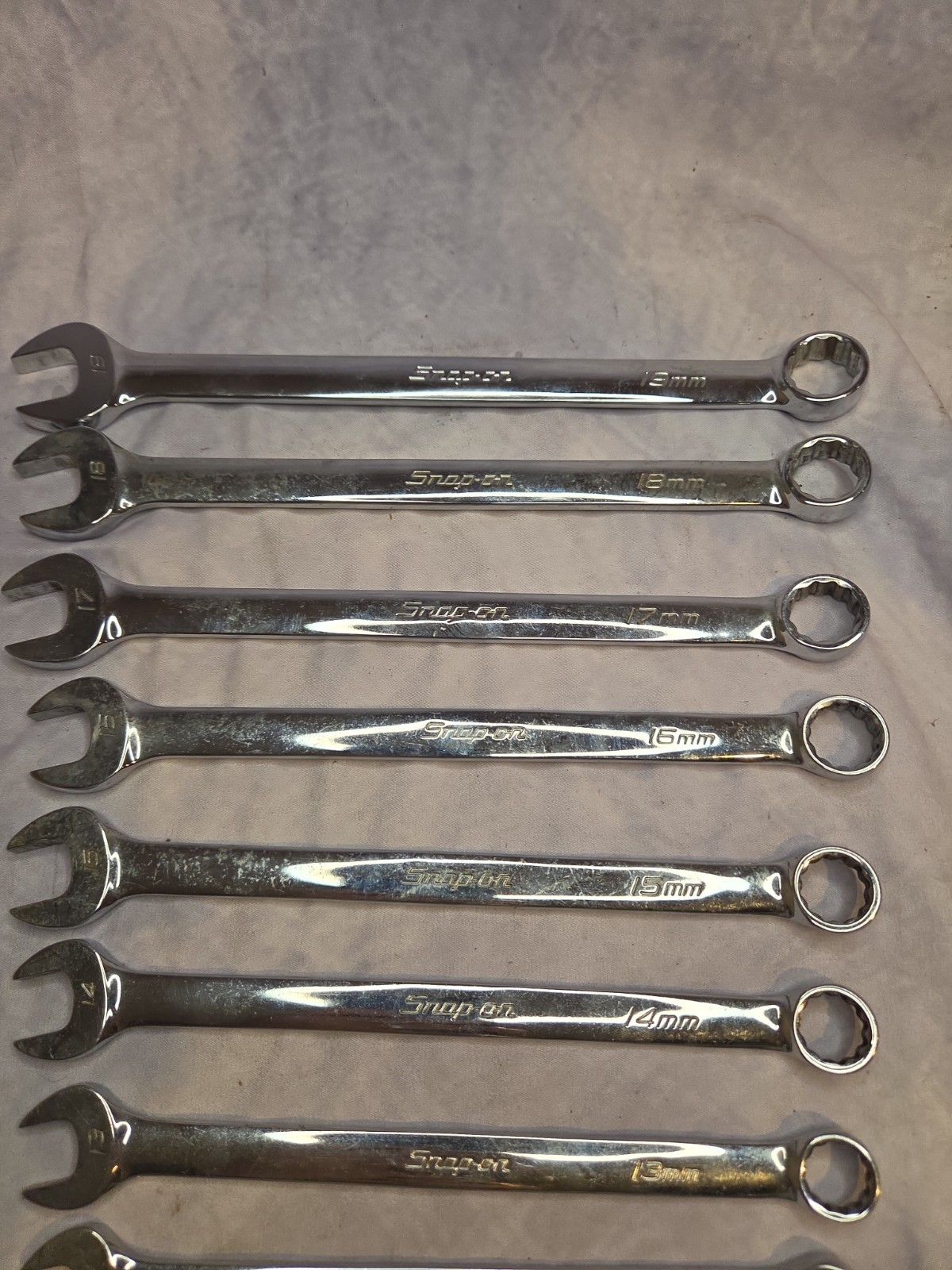 Snap-On Tools 11-Piece Metric 9mm-19mm Combination Wrench Set OEXM