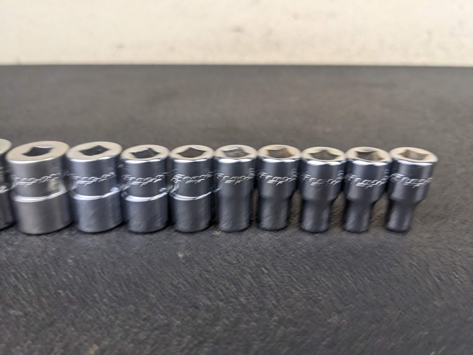 #bp484 Snap-on Tools 110TMDY USA 10pc 1/4″ Drive SAE Shallow 12pt Socket Set