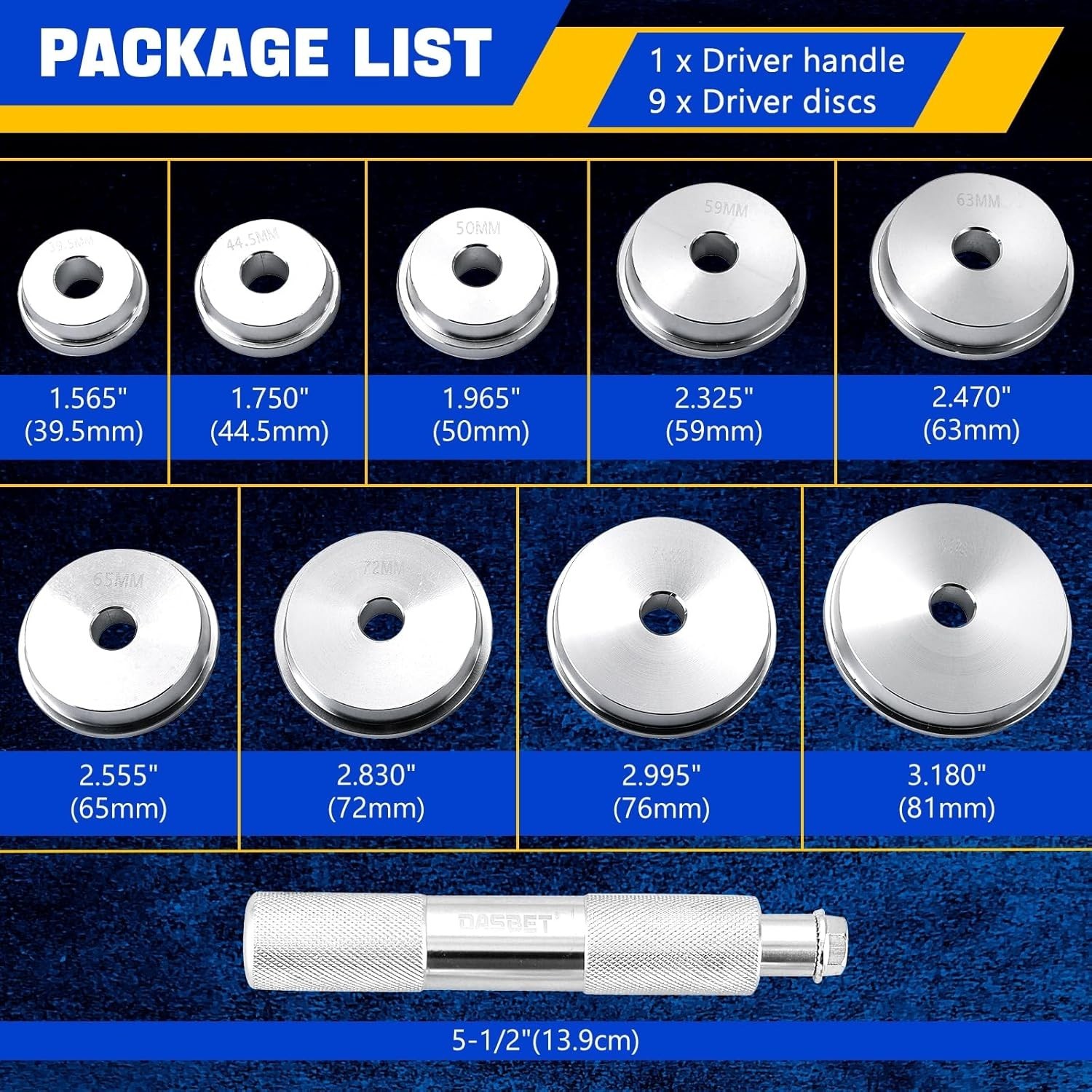Corrosion-Resistant Aluminum Bearing Press Kit for Professional Installations