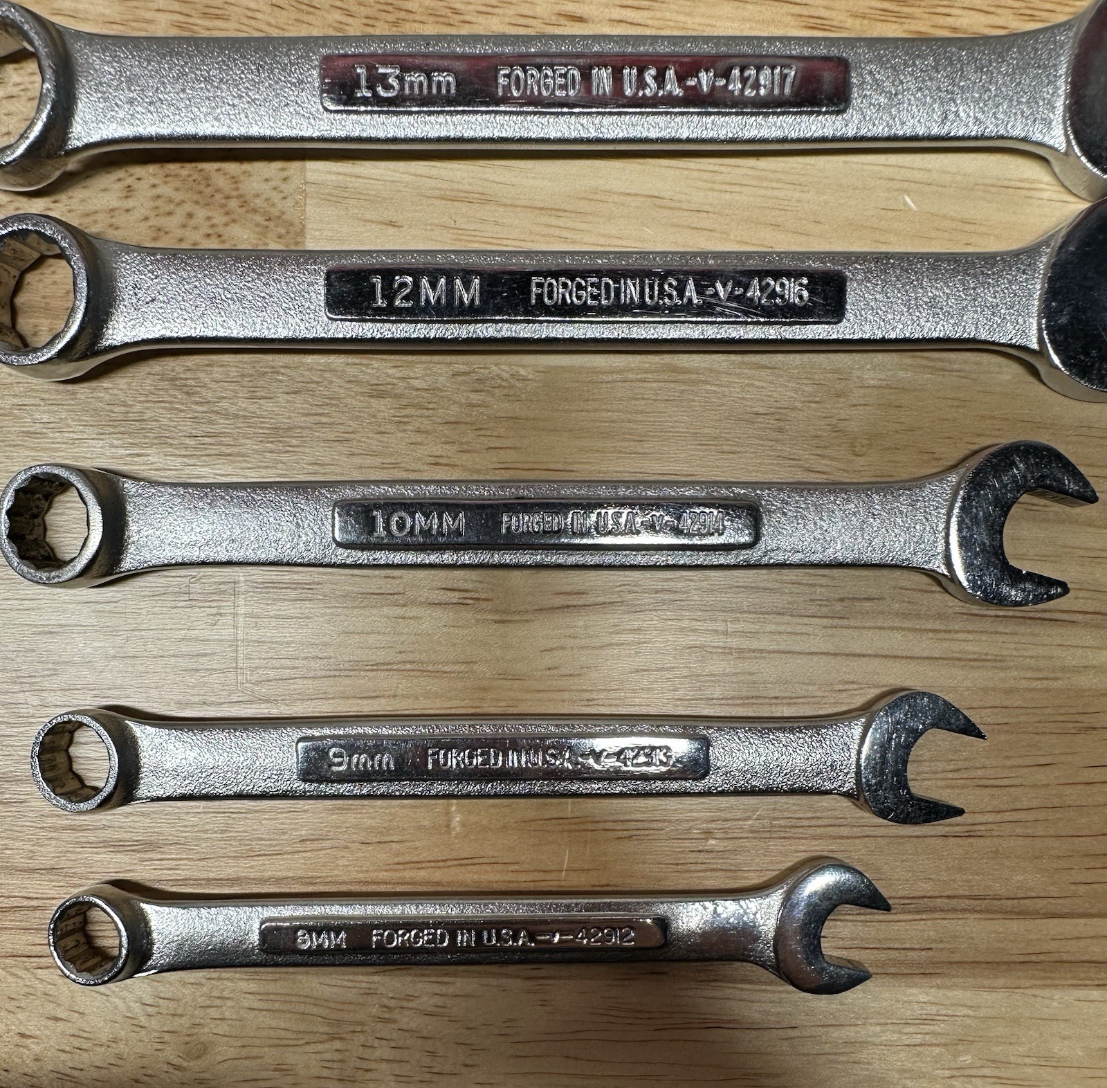 Craftsman USA 8-19mm Metric Wrench Set 4291 9 Piece Missing 6mm