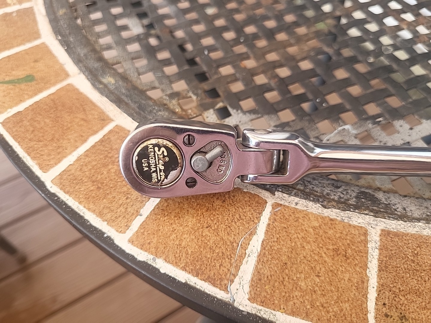 Snap On Tools F731 Ratchet Flex Head 3/8″ Drive Made In USA Very Nice See Pic